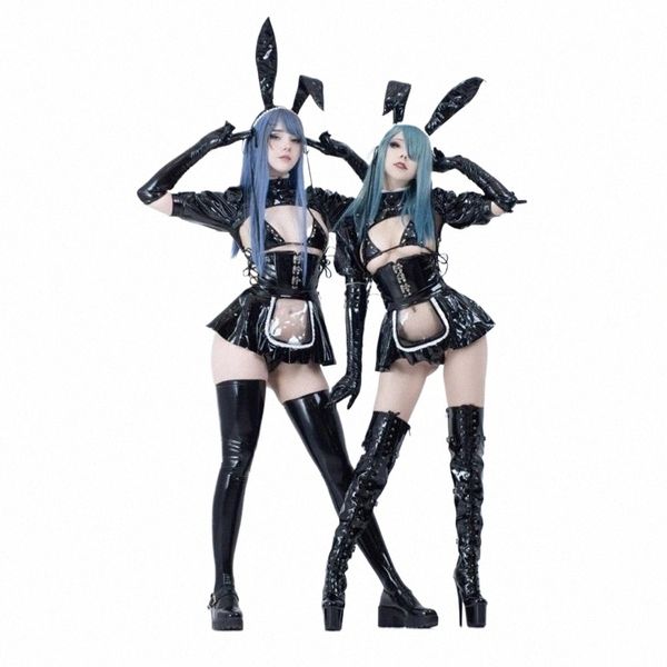 Dark Dynasty Design original Dark Maid Bunny Girl Cosplay Costume Femme Noël Roleplay Combinaisons Lingeries Sexy Cosplay B F0fa #