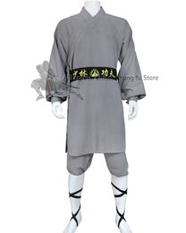 Lino gris oscuro Shaolin Monk Robe Kung Fu Uniforme Tai Chi Suit Martial Arts Clothes a medida que necesita sus medidas