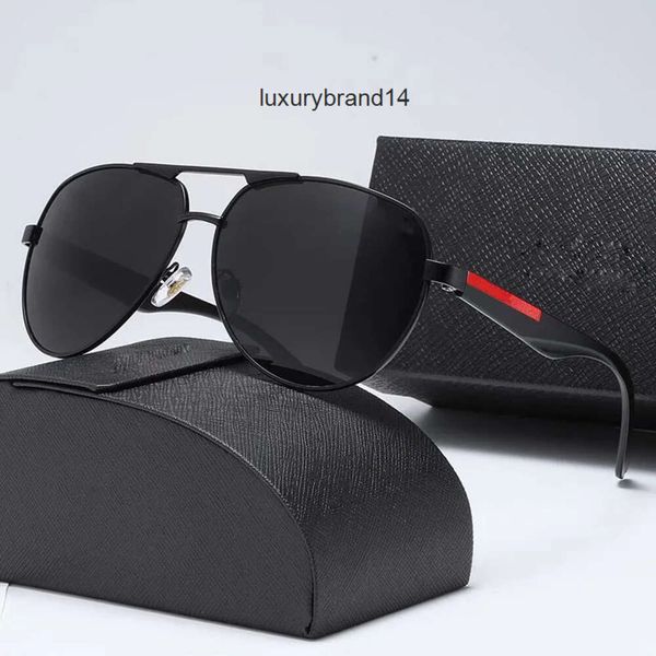 PD03 Top gafas de sol ovaladas de lujo Pradaa hombres diseñador tonos de verano gafas polarizadas negro vintage gafas de sol de gran tamaño de mujer gafas de sol masculinas con caja