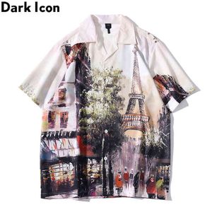 Dark Icon Polo pour hommes Summer Beach Holiday Chemises hawaïennes Hommes Matériau mince Cool pour homme 210721
