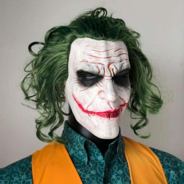 Dark Knight Batman clown Joker masque en latex couvre-chef cos Halloween