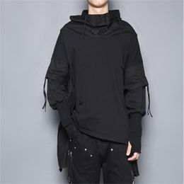 Dark Personality Deconstruction Stitching Yamamoto Style Street National Niche Design Hooded Losse Herenjas 210813