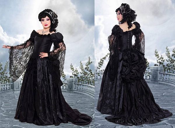 Dark Roses Bustle robe de bal robes de bal Couture Dark Fantasy médiévale renaissance victorienne fusion gothique soirée mascarade corset robe