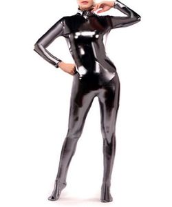 Dark Silver Adult Shiny Zentai Catsuit Metallic Lycra tweede huid bodysuit