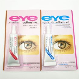 Adhésive d'oeil à l'œil blanc foncé Adhésive imperméable faux cils adhésifs avec des cils pratiques emballés