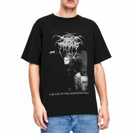 Darkthre A Blaze Sky Stuff T-shirt pour hommes femmes Black Metal Band Génial Pure Cott Chemise O Cou À Manches Courtes Plus La Taille Tops g2d0 #