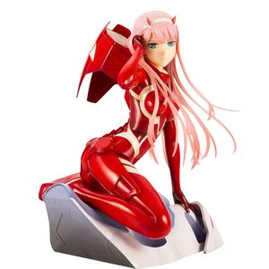 Darling in the Fran Anime Figures Zero Two 02 Red Deskleding 16 cm Sexy Girl Figuur PVC Actie Figuur Collectie Model Dollcadeaus X0503