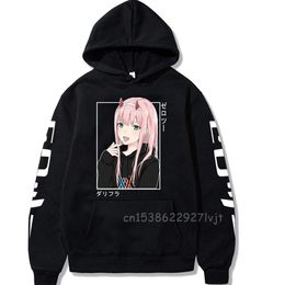 Darling in de Franxx Anime Harajuku Zero Twee Mooie Meisje Gedrukt Sweatshirt Chic Hip Hop Hooded Streetwear Dames Y0319