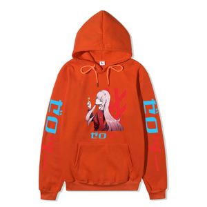 Darling in de Franxx Anime Harajuku Zero Twee Mooie Meisje Print Hoodie Mannen / Vrouwen Tops Losse Zomer Lange Mouw Y0816