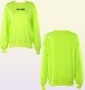 Darlingaga streetwear lâches néon vert sweat-shirt femmes lettre de pull imprimé swetshirts d'hiver décontractés à capuche kpop vêtements t27373929