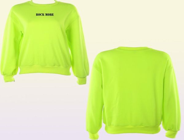 Darlingaga streetwear lâches néon vert sweat-shirt femmes lettre de pull imprimé swets sweats d'hiver décontractés à capuche kpop vêtements t23568777