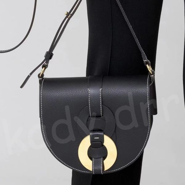 Darryl sac Grain cuir femmes concepteur matériel sac à main rabat fermeture magnétique bandoulière noir gris sacs à bandoulière sac à main