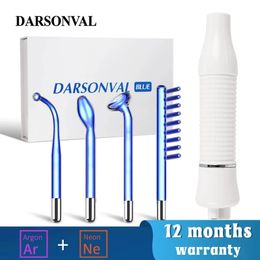 Appareil DARSONVAL Machine à haute fréquence Fusion baguettes d'argon néon enlever les rides acné masseur de visage Darsonval pour cheveux 240229