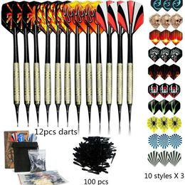 Darts 100 pc's dart set meerdere stijlen vluchten professionele zachte plastic tips voor elektronische dartboard -accessoires 220913