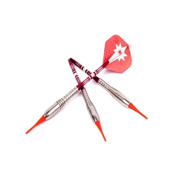 Fléchettes 3 pcsset nouveau 16g haute qualité professionnel électronique rouge pointe souple tige en aluminium antithrow arbre en cuivre livraison directe sport outd dho8s