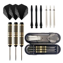 Darts 3 stcs stalen punt darts 24 gram, aluminium schachten messing vat, stalen tip huisdiervlucht niveaus in Rec Room, bar en game dropshipping