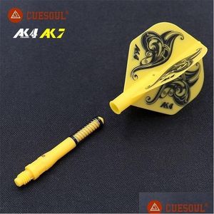 Darts Cueso Ak4 Dartvluchten met Ak7 Shaft Set Standaard Slanke vliegervorm Duurzaam Anti-val 220913 Drop Delivery Dhgbp