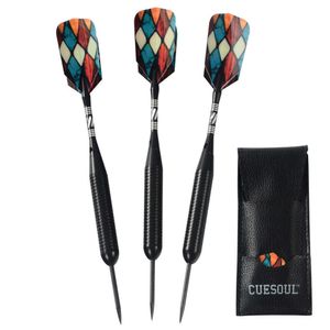 Darts Cuesoul 24 gram stalen punt messing vaten darts ingesteld met aluminium schachten 0106