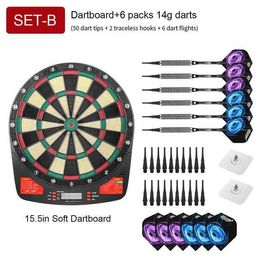 Darts Cyeelife 15,5 inch elektronisch dartbord met LED 32 spellen en meerdere spelers spelen thuiskantoor bar buiten professio 4461