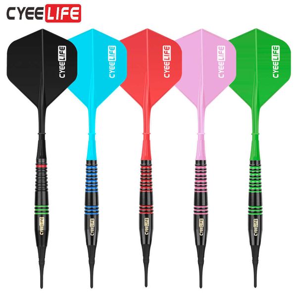 Fléchettes CyeeLife 16g fléchettes souples baril de fléchettes en cuivre jeux de barre de fléchettes électroniques 30 pointes de fléchettes souples 6 couleurs 0106