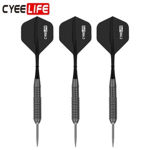 Darts Cyeelife 22G stalen tip Dart Set met nieuwe vluchten van één stuk niet eenvoudig te breken en af ​​te vallen 4 kleuren 0106