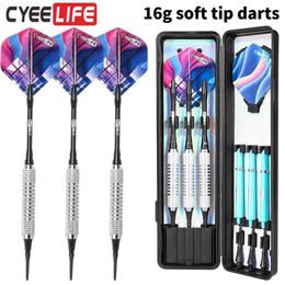 Darts cyeelife 3pcs professionele elektronische zachte tip darts 16g darts met aluminium legeringsas 0106