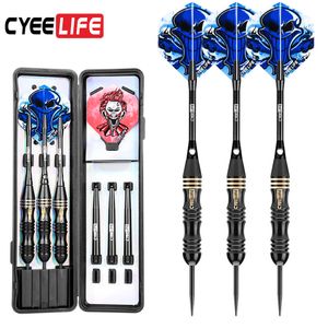 Darts cyeelife nieuwe 3 stcs/set 18g 20g 22g 24g professionele wolfraam stalen naald darts met vluchten sportassen dart darts tip 0106