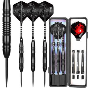 Darts CyeeLife Professional Point Barrel Darts Needle Indoor Sports Games 21g Standard Steel Tip Darts Case Aluminum Shafts Flight Set 0106