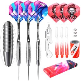 Darts Cyeelife Tungsten Steel Tip Darts 21/23/26/28/30G 90% professional met slijper+gereedschap+ringen+aluminiumpvc -assen+extra vluchten