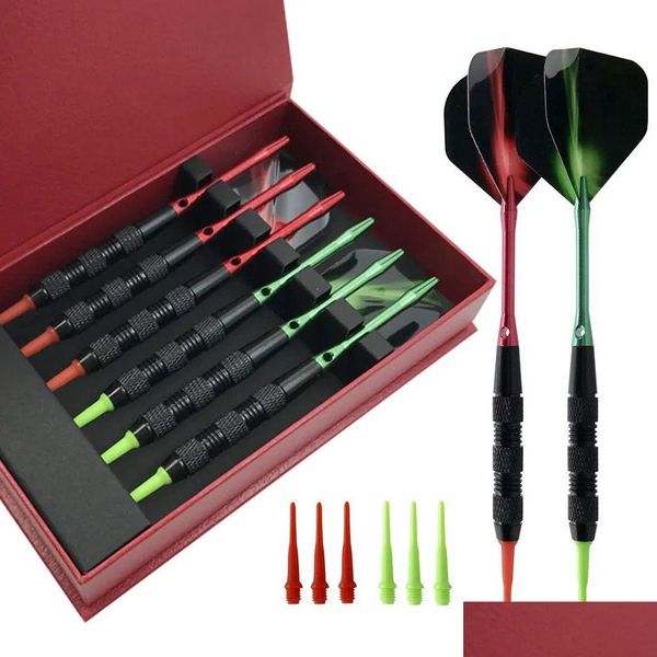 Fléchettes GOODARTS Soft Tip Dart Set 18G Barrel en plastique professionnel pour carbone électronique Aluminium Arbre de tige