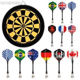 Darts Hot Koop 6 stks/set Bullseye Doel Spel Kind Veiligheid Nationale Vlag Magnetische Dart Super Zuigkracht voor Magneet Dartbord 24327