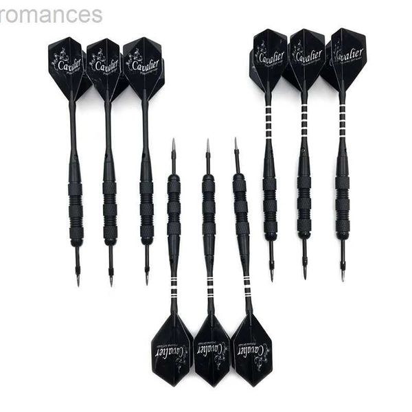 Fléchettes Nouveaux accessoires de fléchettes 3 pièces/ensemble fer nickelé de haute qualité 18g pointe en acier fléchettes noir en alliage d'aluminium arbre vol Dardos Dart 24327