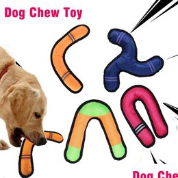 Fléchettes Pet Dog Chew Toy Training Interactive Lancer Sounding Boomerang Réfléchissant Oxford Molaire Dentition Résistant Aux Morsures Fournitures Drop Dhxgm