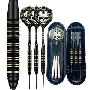 Darts professionele boogschutter dardos 22 gram stalen punt zwarte messing vaten set 220913