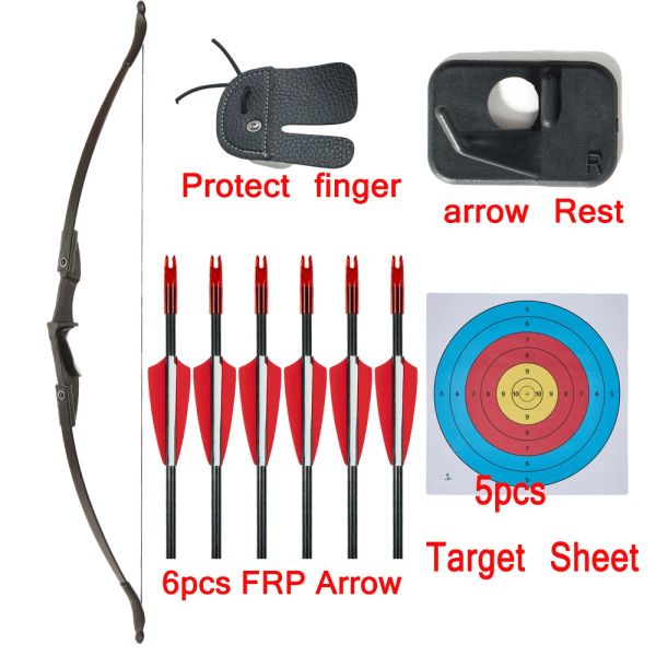 Darts Recurve Bow and Arrow Set 20 / 30lbs / 40lbs adultes de la gauche et de la main droite pour le tir de chasse en plein air arc sportif