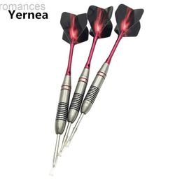 Fléchettes Yernea 3 pièces fléchettes à pointe en acier nouveau 24g fléchettes dures professionnelles lancer des jeux de sport en acier inoxydable fléchettes baril arbres vols 24327