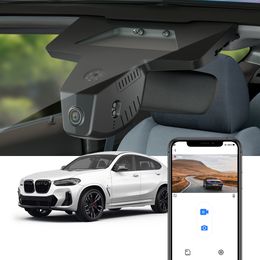 Dash Cam voor BMW X4 G02 2019 tot 2023, voor BMW F26 2015 tot 2018 Honsee 4K 2160p Geïntegreerde OEM -stijl Auto DVR WiFi App Control