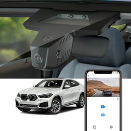 Dash Cam voor BMW X6 G06 2020 tot 2023, voor BMW X6 F16 2015 tot 2019 Honsee 4K 2160P Perfect OEM Look CAR DVR WIFI -besturingselement door app