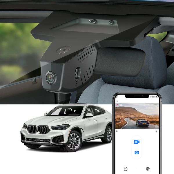 Camas de tablero para BMW x6 G06 2020 a 2023, para BMW X6 F16 2015 a 2019 Honsoee 4K 2160P OEM Look Perfect CAR DVR Control por aplicación