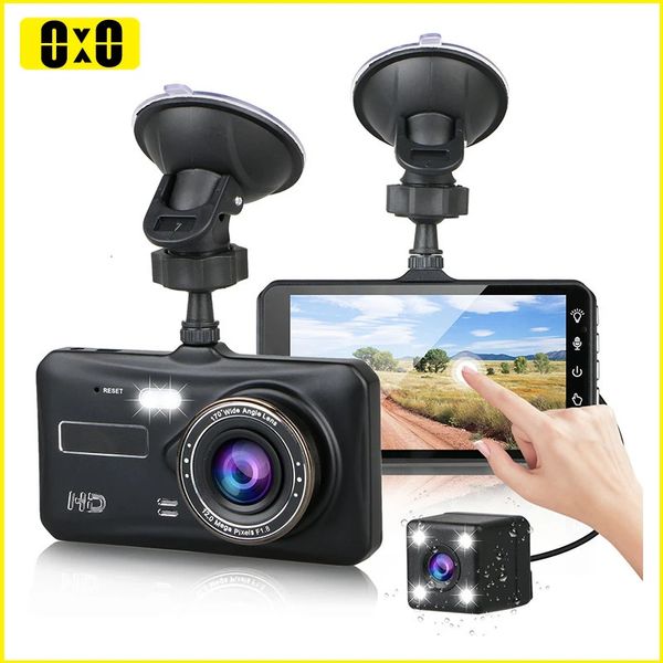 Dash Cam Caméra avant et arrière VOITURE DVR Enregistreur vidéo de voiture Véhicule Boîte noire FULL HD 1080P Enregistreur de pilote de vision nocturne 240219