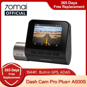 Dash Pro Plus + 70mai Plus DVR de voiture GPS intégré 1944P coordonnées de vitesse ADAS 24 heures de stationnement A500S Support caméra arrière