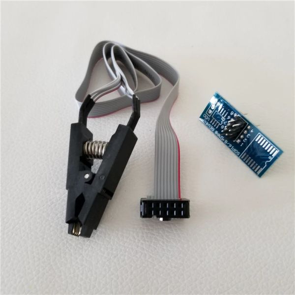 Programador DASH, prueba de abrazadera EEprom IC SOIC8 SOIC 8 SOP8 SOP, Cable de Clip y adaptador para Chip serie 24 93 25 26