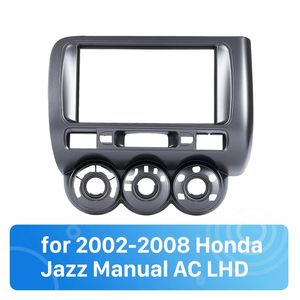 Kit de garniture de tableau de bord pour 2002 2003 2004 2005 2006 2007 2008 Honda Jazz manuel AC LHD 2 Din autoradio Fascia tableau de bord cadre de panneau
