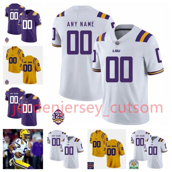 Dashawn Womack LSU Tigers Camiseta de fútbol Zalance Heard Josh Williams Corren Norman Ibieta Gregory Landon Clayton Jr. Javen Nicholas Cowinn Helaire Camisetas cosidas