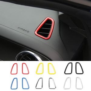 Tablero de tablero, salida de aire acondicionado izquierda y derecha, pegatina de anillo de ventilación para Chevrolet Camaro Up, accesorios interiores de estilo de coche