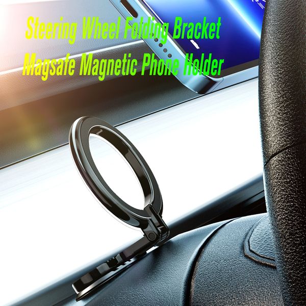 Anneau de support de téléphone magnétique pour tableau de bord pour voiture support MagSafe pour iPhone 14 13 12 Pro Max Mini étui magnétique support pliant voiture