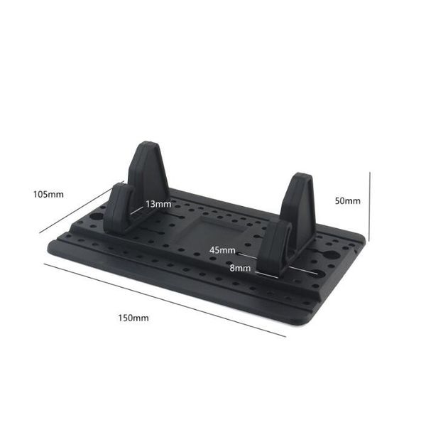 Support de téléphone pour tableau de bord Support de téléphone portable en silicone Support de bureau antidérapant compatible avec tous les téléphones intelligents