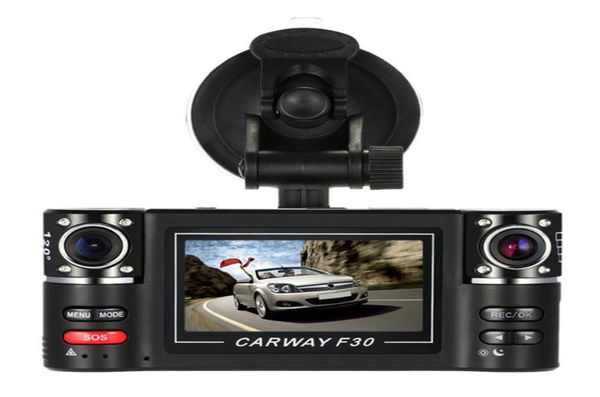 Dashcam HD Dual Lente F30 2 7 CAR DVR Visión nocturna Box Black Box Camera Recorredor de video con paquete original278R5823261