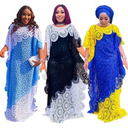 Dashiki 2 pièces sets robes africaines pour femmes en dentelle de mode musulmane