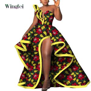 Dashiki -feestjurken Fashion Robe Afrikaine Ankara Bloemenprint Maxi Long Strapless Jurken Afrikaanse jurken voor vrouwen WY6981